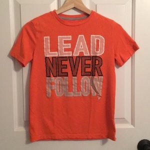 Old Navy Orange “Lead Never Follow” T-Shirt
